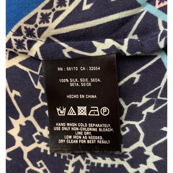 Anthropologie Sz 6 Blouse Top Silk Size 6 Blue Pink - Picture 7 of 8